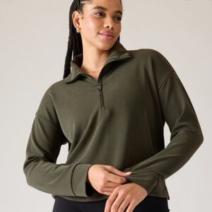 Athleta Seasoft 1/4 Zip Pullover